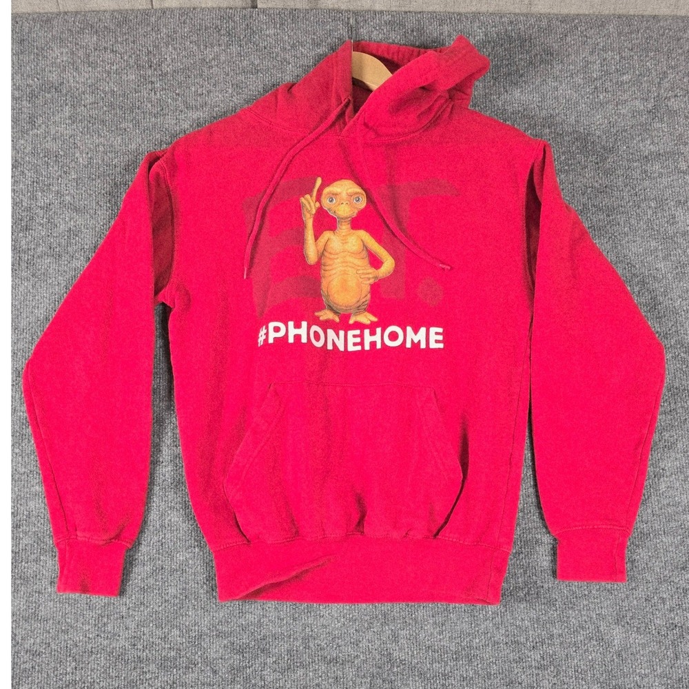 Y2K Kids Red E.T The Extra Terrestrial Hoodie Universal Studios Sz S?PLEASE READ